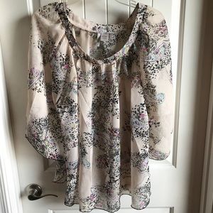 Lilly Lou Flowy Blouse Shirt Large